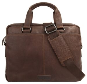 BODENSCHATZ Aktentasche echt Leder braun