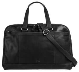 Sansibar Reisetasche echt Leder schwarz
